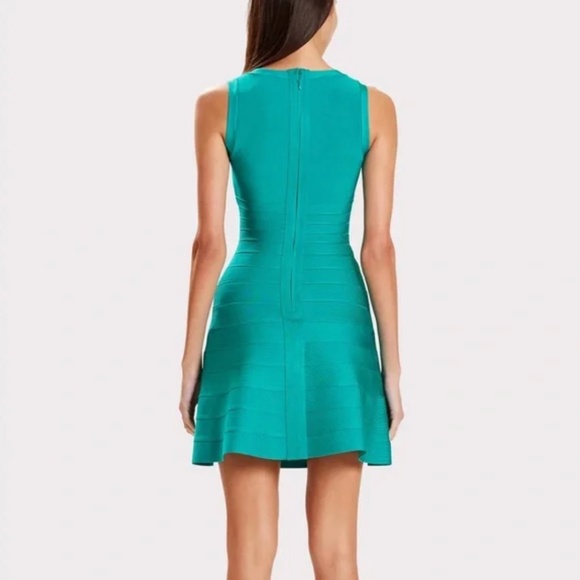 🆕 HERVE LEGER PARIS A-LINE BANDAGE MINI DRESS - Picture 3 of 6